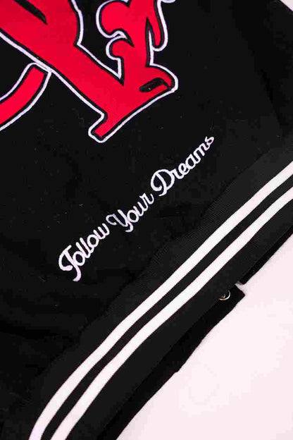 DIVINE TRUTH VARSITY JACKET BLACK