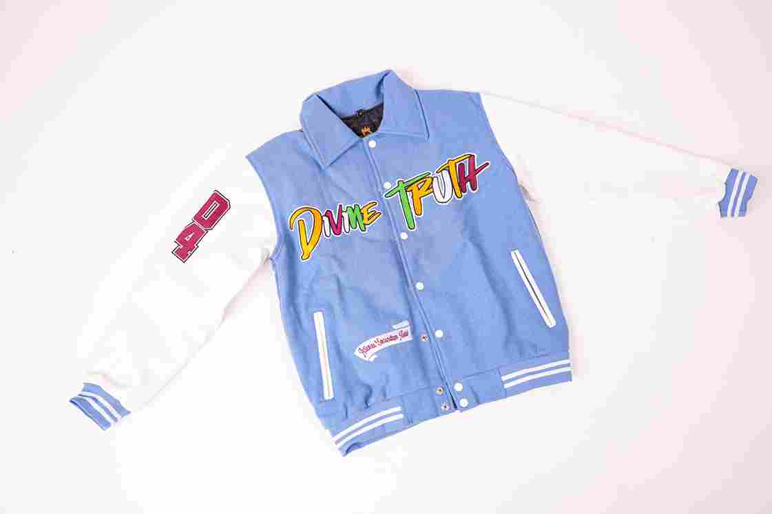 DIVINE TRUTH VARSITY JACKET TEAL