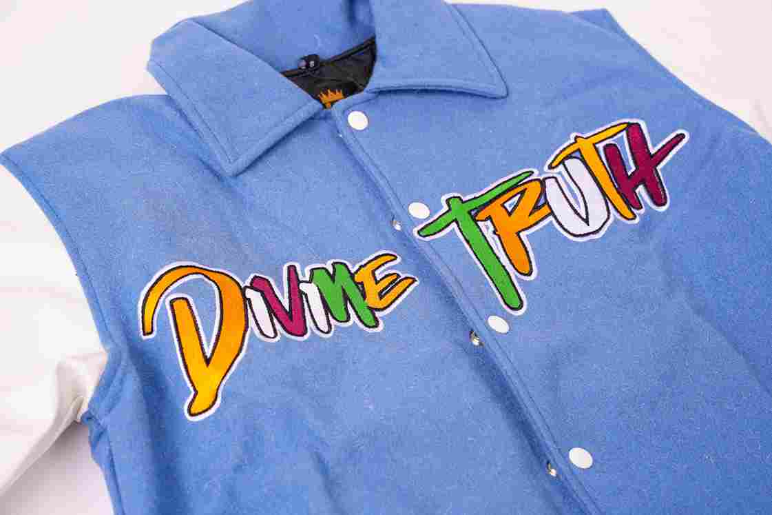 DIVINE TRUTH VARSITY JACKET TEAL